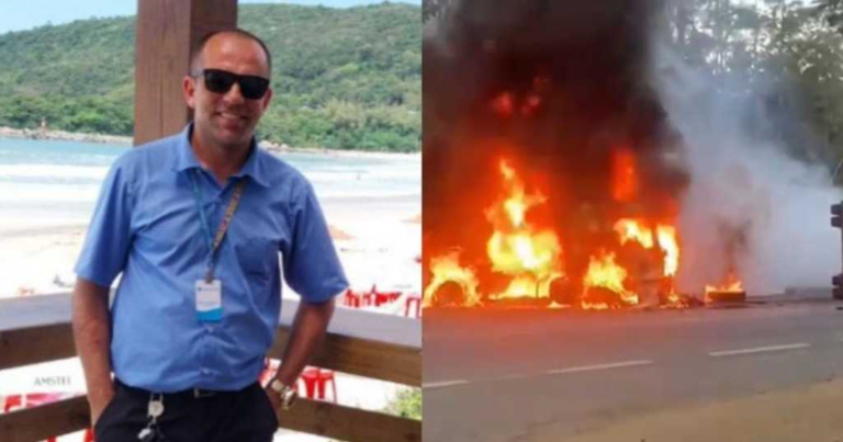 “Tirei uma por uma” –  Motorista herói salva nove passageiras de micro-ônibus em chamas na Serra de Corupá