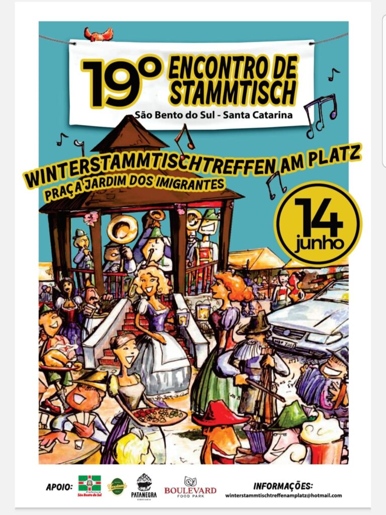 Tradicional Stammtisch acontece no sábado, dia 14, na Praça Jardim dos Imigrantes