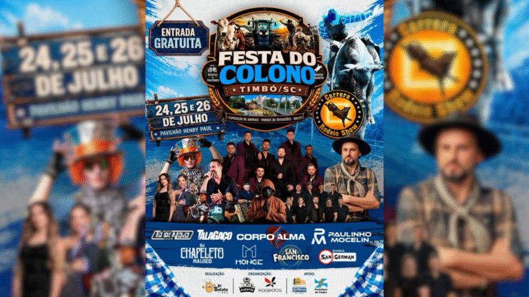 Festa do Colono movimenta Timbó entre os dias 24 e 26 de julho