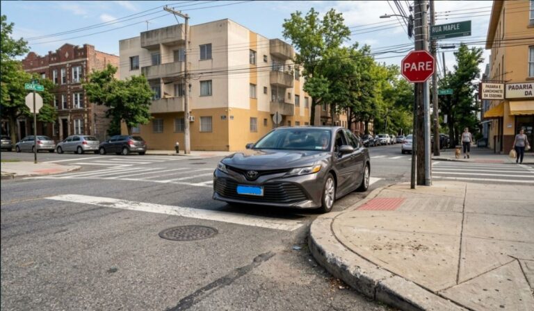 Regra proíbe estacionar a menos de 5 metros da esquina e prevê multa e pontos na CNH